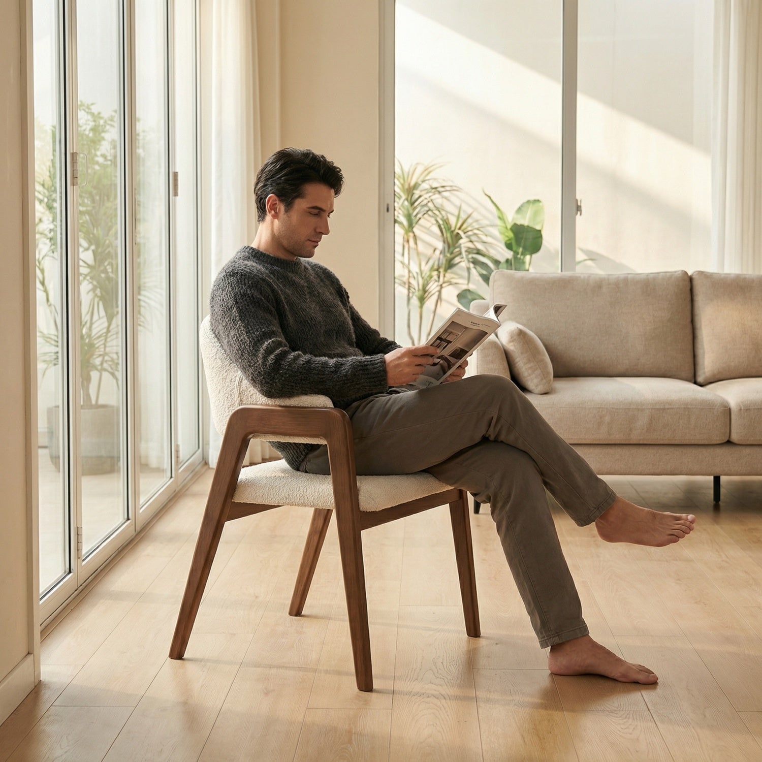 AAF Sherpa Chair Cream Golden Combo UAE