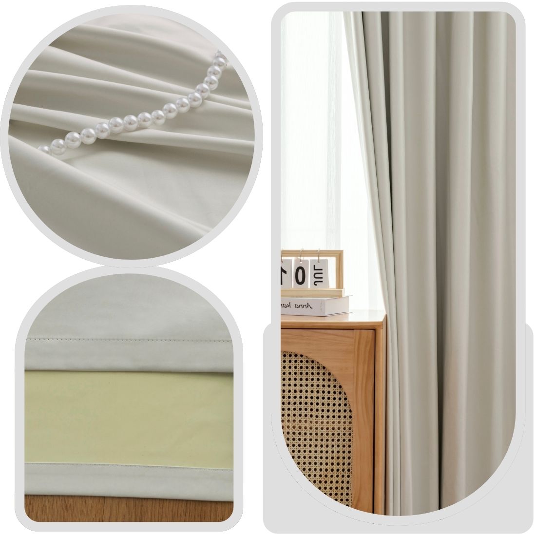 2 Panels 100% Blackout Curtains for Living Room Thermal Insulated Bedroom Darkening Drapes