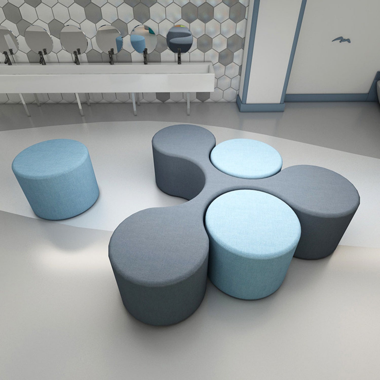 AAF Modular Kids Seating System Classroom Playroom UAE