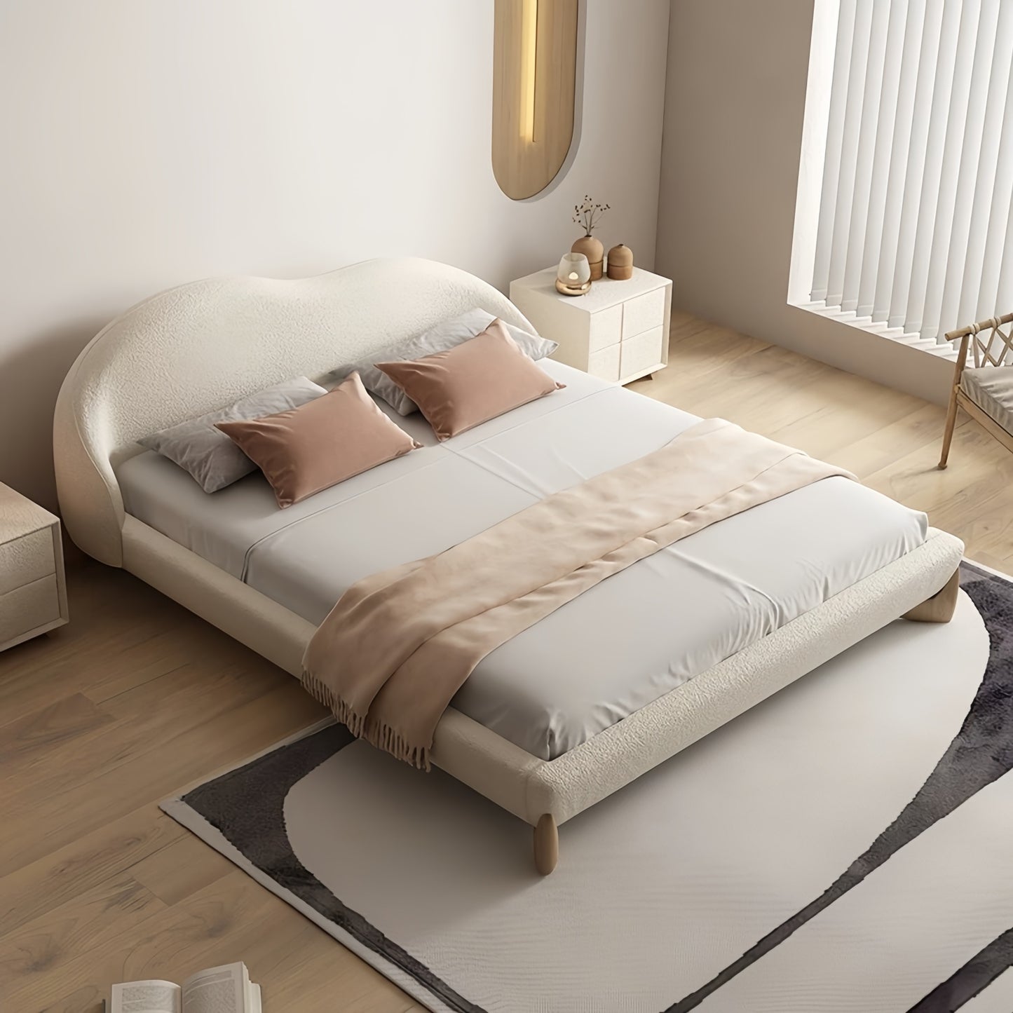 AAF Furniture Bed Frame Modern King Queen Size for bedroom Without Mattress