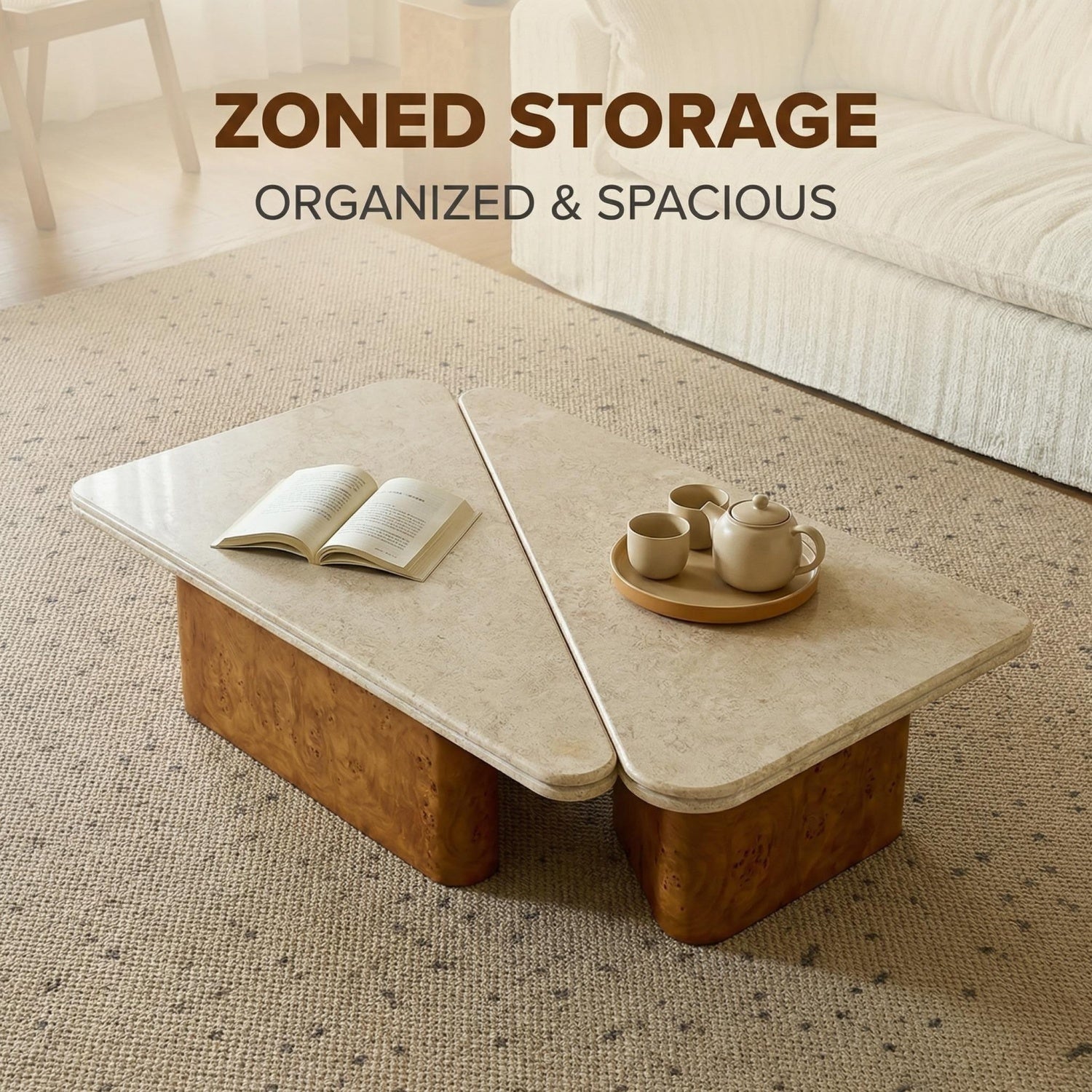 مجموعة طاولات متداخلة موفرة للمساحة من AAF FURNITURE لغرفة المعيشة الحديثة