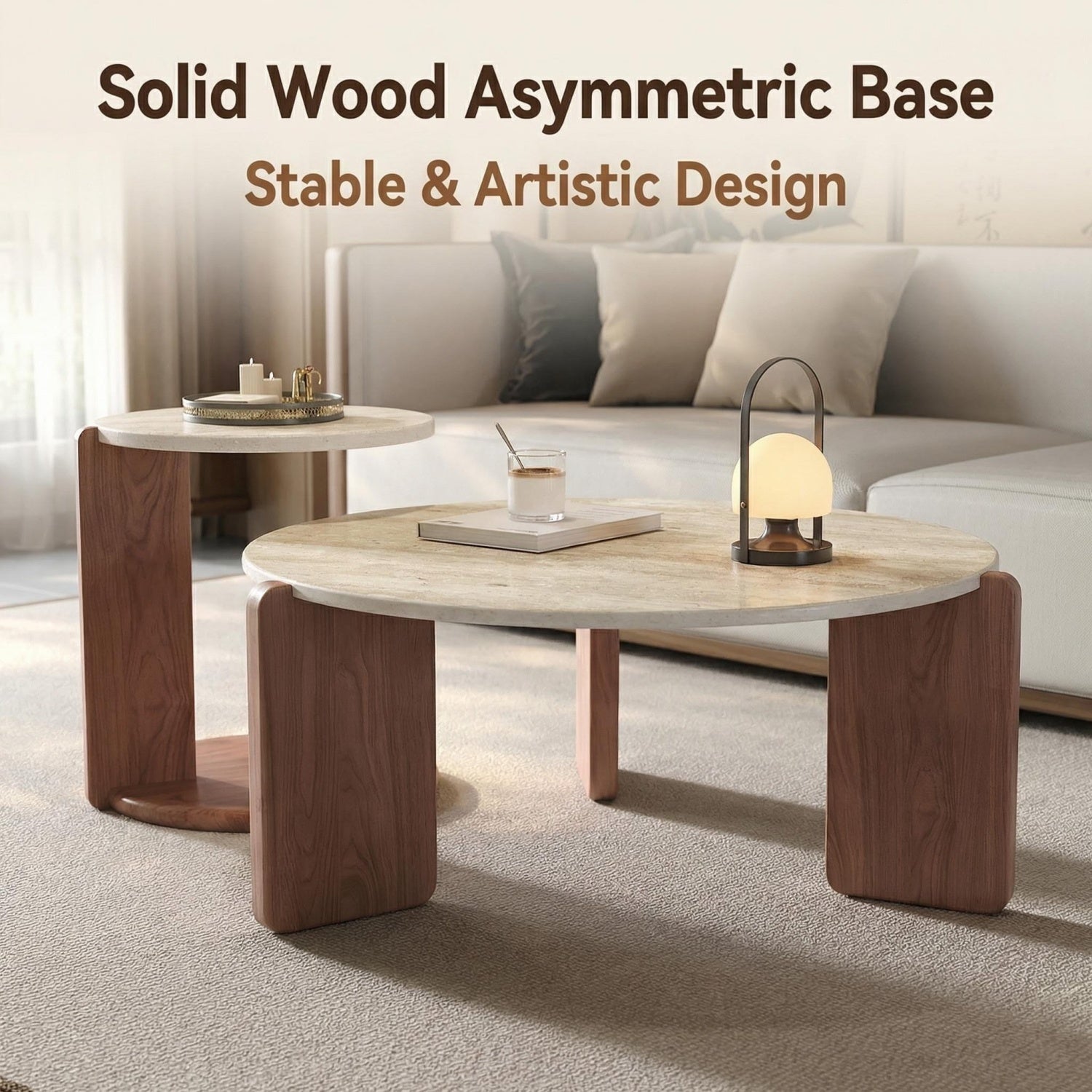 مجموعة طاولات متداخلة موفرة للمساحة من AAF FURNITURE لغرفة المعيشة الحديثة