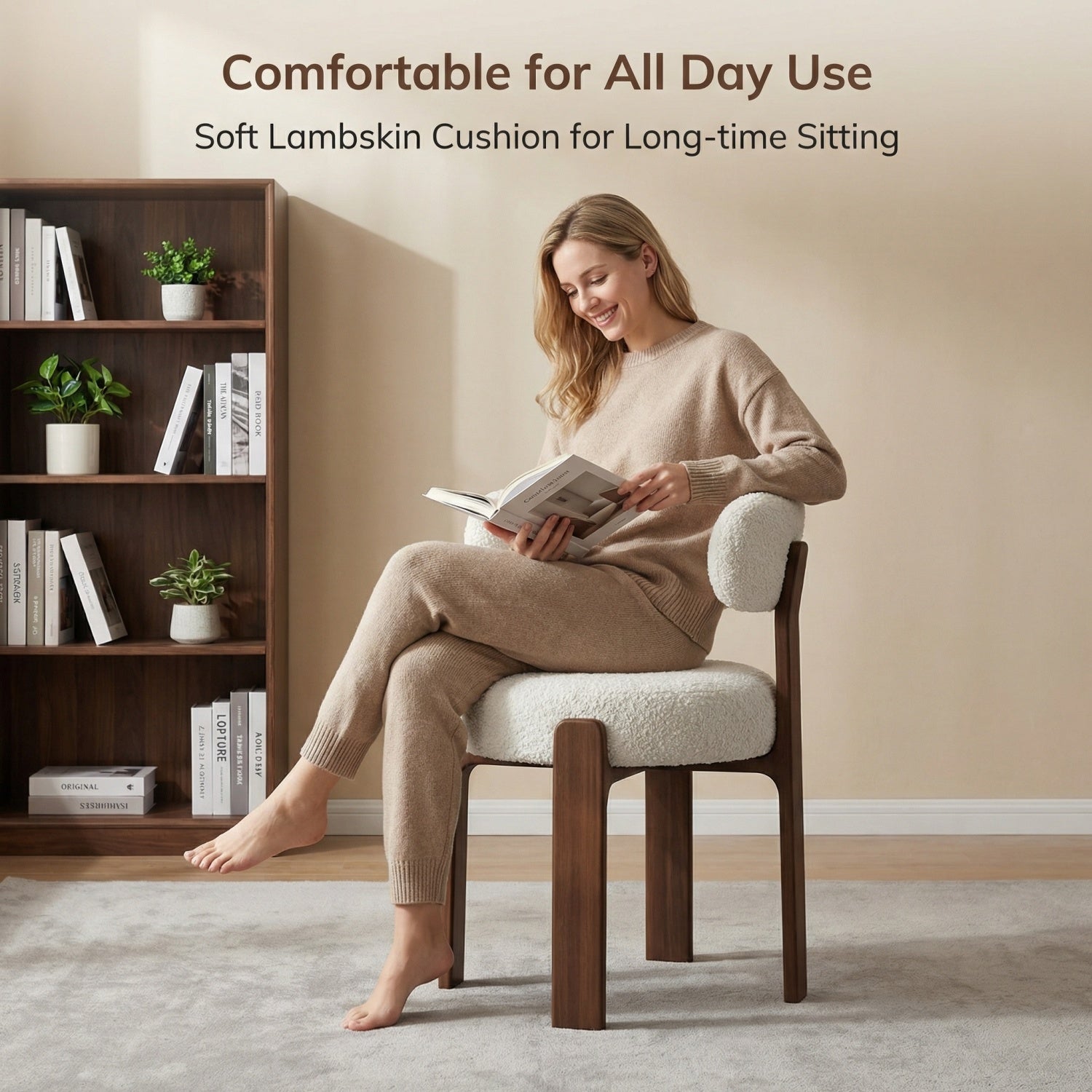 AAF Sherpa Chair Cream Versatile Living UAE