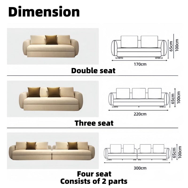 AAF FURNITURE Fleece Fabric Overstuffed Multifunction Sofa set for Livingroom Office