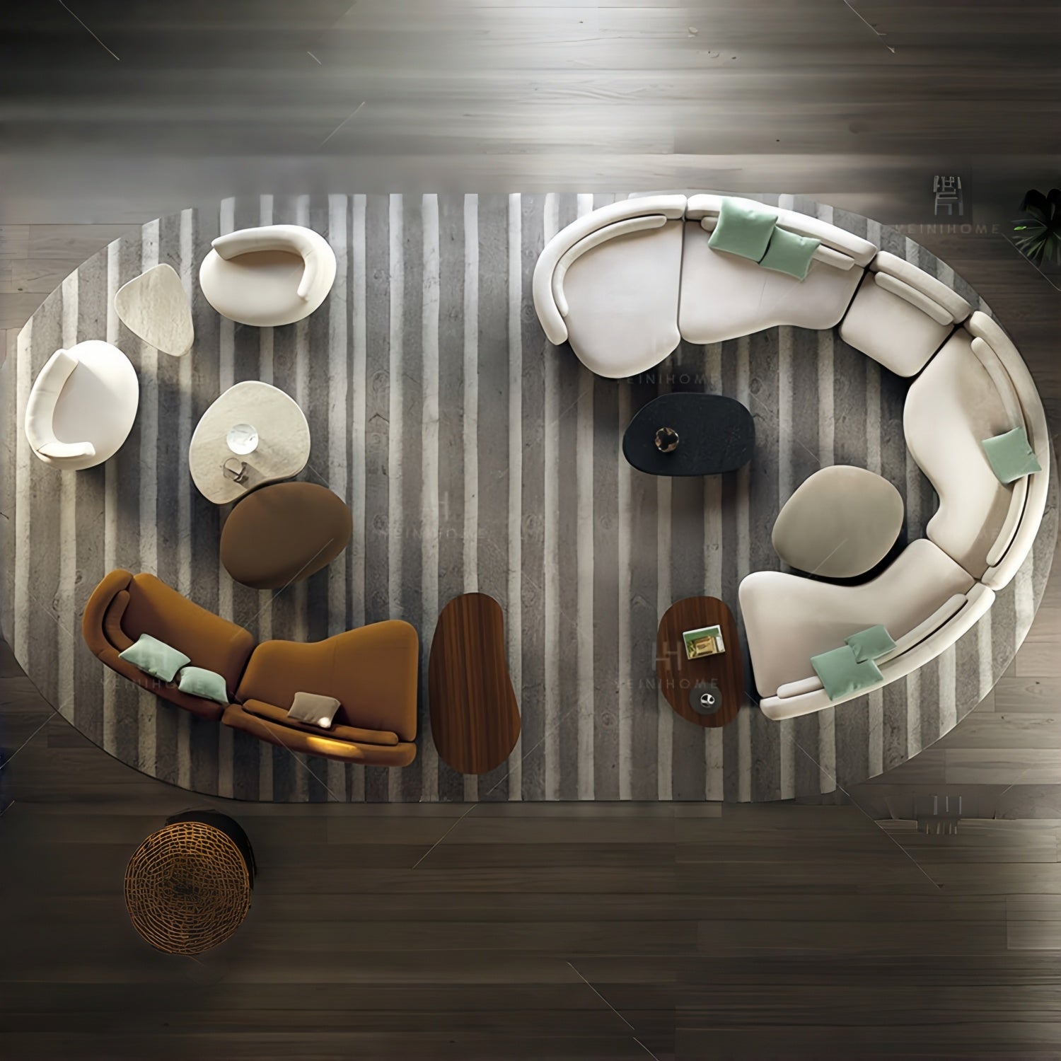 Arc Sofa Set Beige 2-5 Seater L-Shape Corner Sofa Dubai UAE