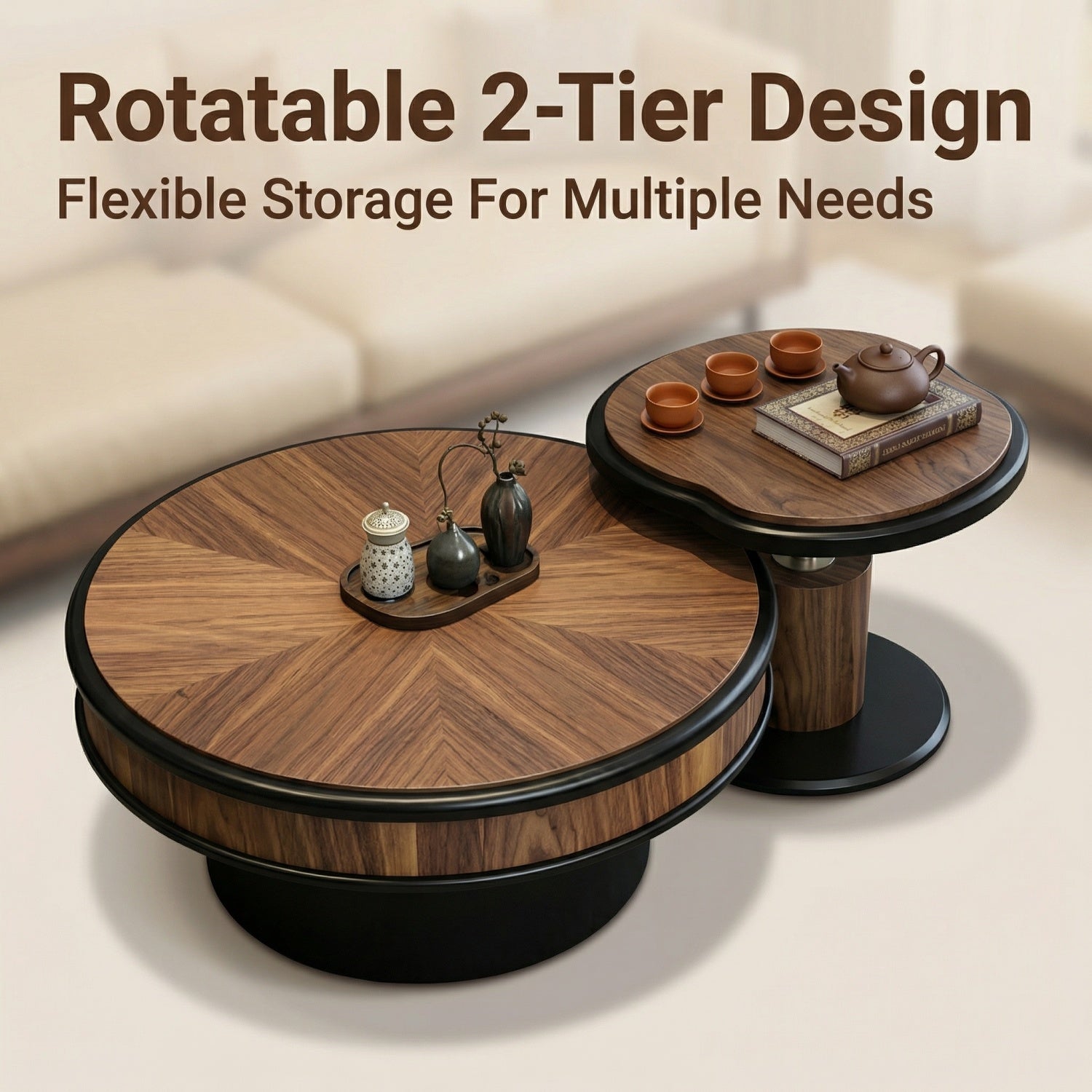 مجموعة طاولات متداخلة موفرة للمساحة من AAF FURNITURE لغرفة المعيشة الحديثة
