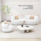 AAF Furniture Fleece Fabric Overstuffed Multifunction Arc-shaped Sofa set for Livingroom Office