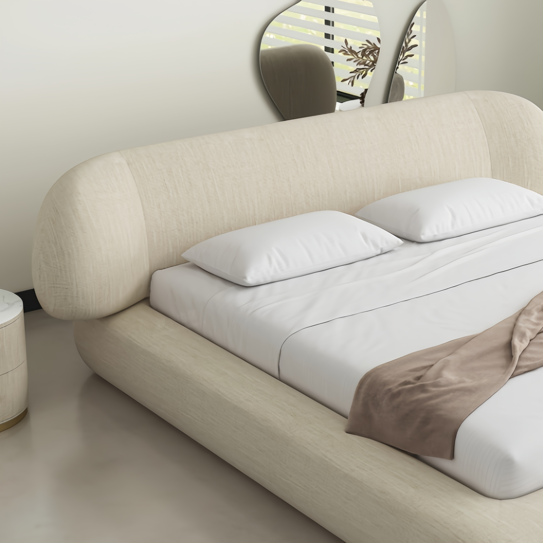 AAF Furniture Velvet Bed Frame for Bedroom Dubai UAE