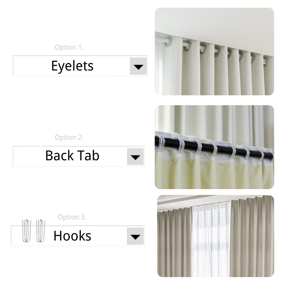 2 Panels 100% Blackout Curtains for Living Room Thermal Insulated Bedroom Darkening Drapes