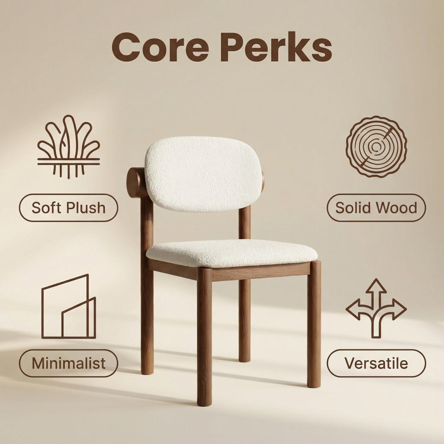 AAF Wood Sherpa Chair Cream Lifestyle UAE