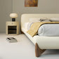 AAF Furniture Light Luxury Fleece Fabric Wrap Bed Frame for Bedroom Without Mattress