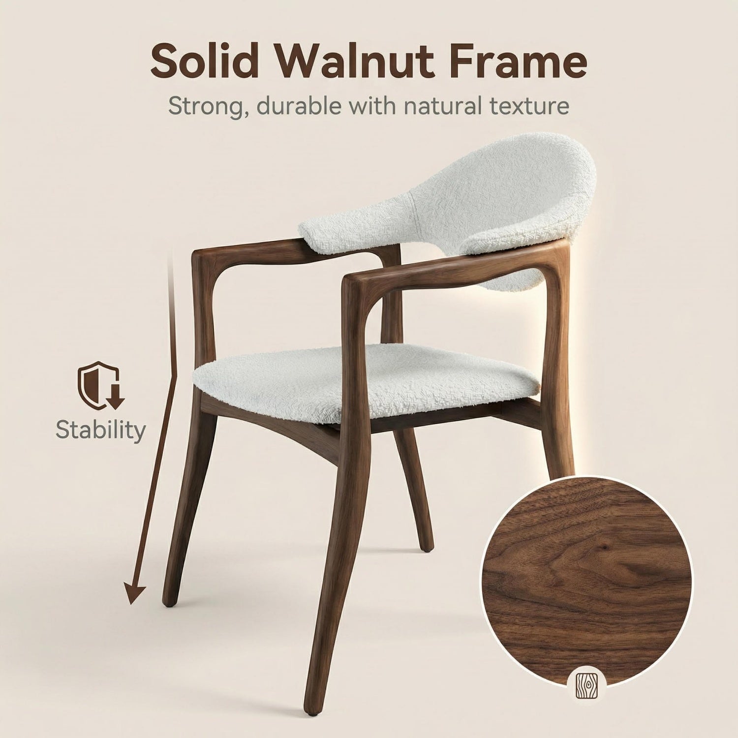 AAF Draped Sherpa Chair Cream Sculptural UAE