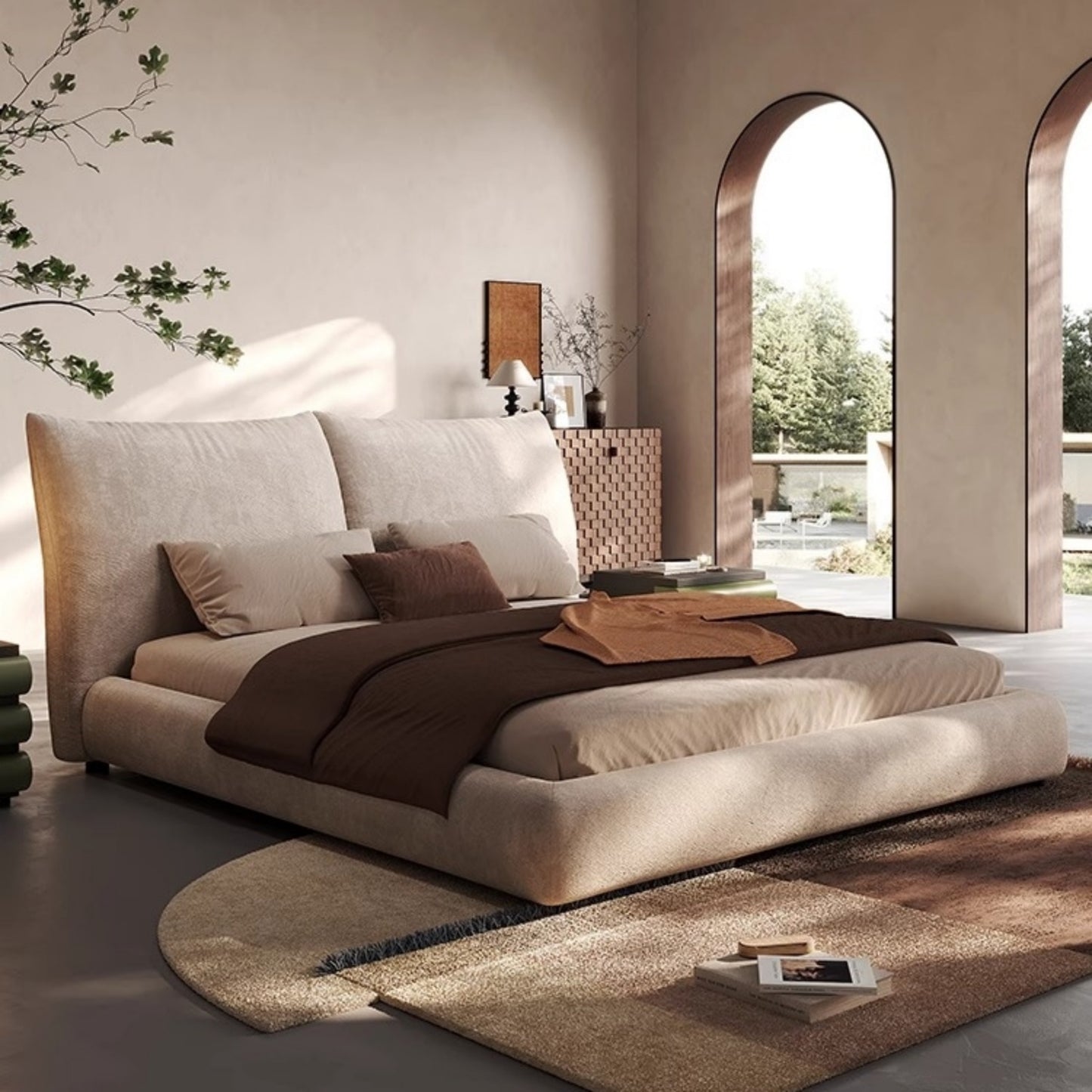 AAF Furniture Bed Frame Modern King Queen Size for bedroom Without Mattress