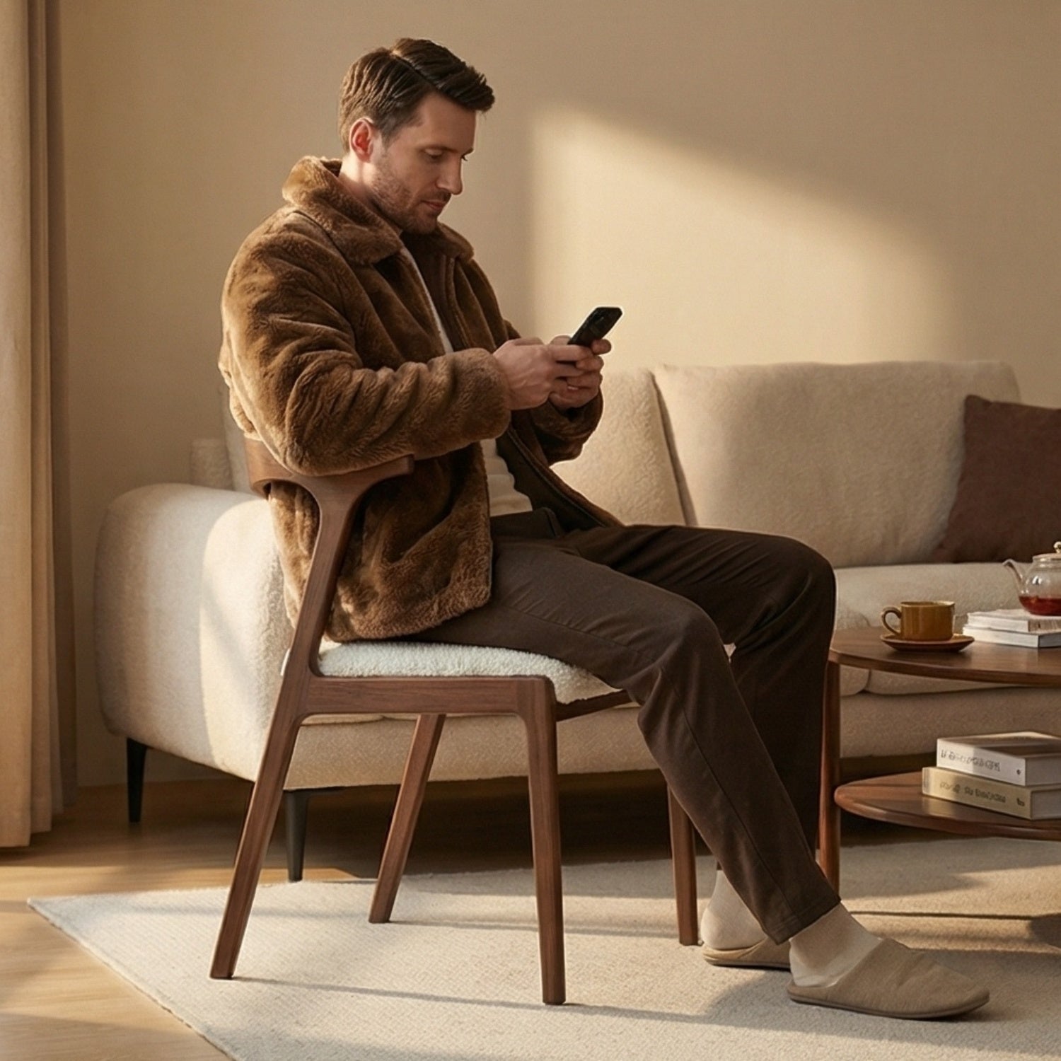 AAF Sherpa Chair Cream Natural Living UAE