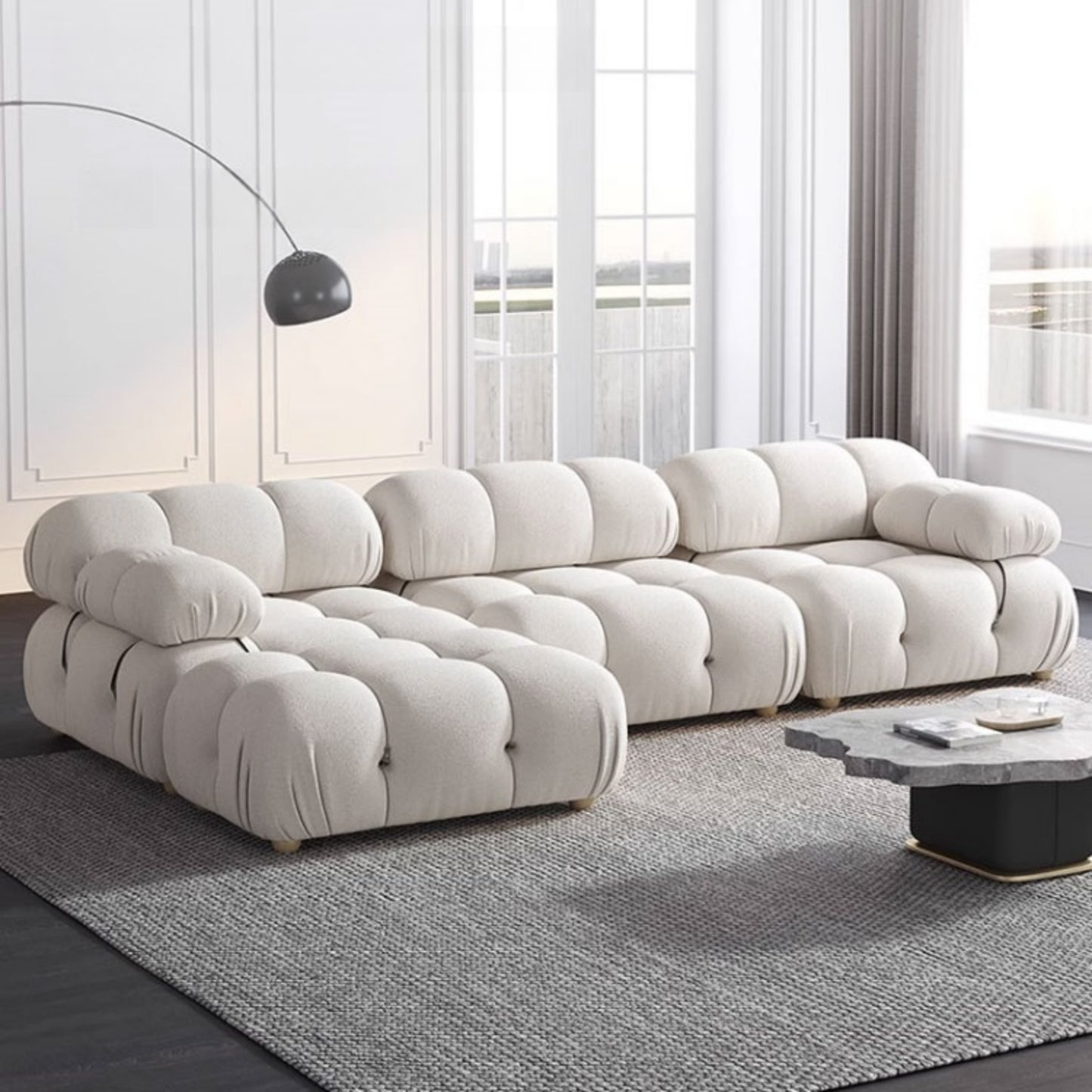 AAF Furniture Fleece Fabric Overstuffed Multifunction  Sofa  for Livingroom Office