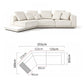 AAF Furniture Light Luxury Linen Cotton  Fabric Cloud Shaped Sofa set for Livingroom