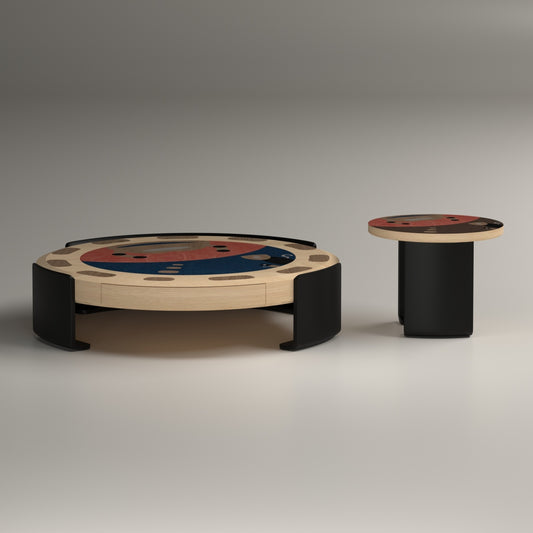 AAF FURNITURE Space-Saving Nesting Table Set for Modern Living Room