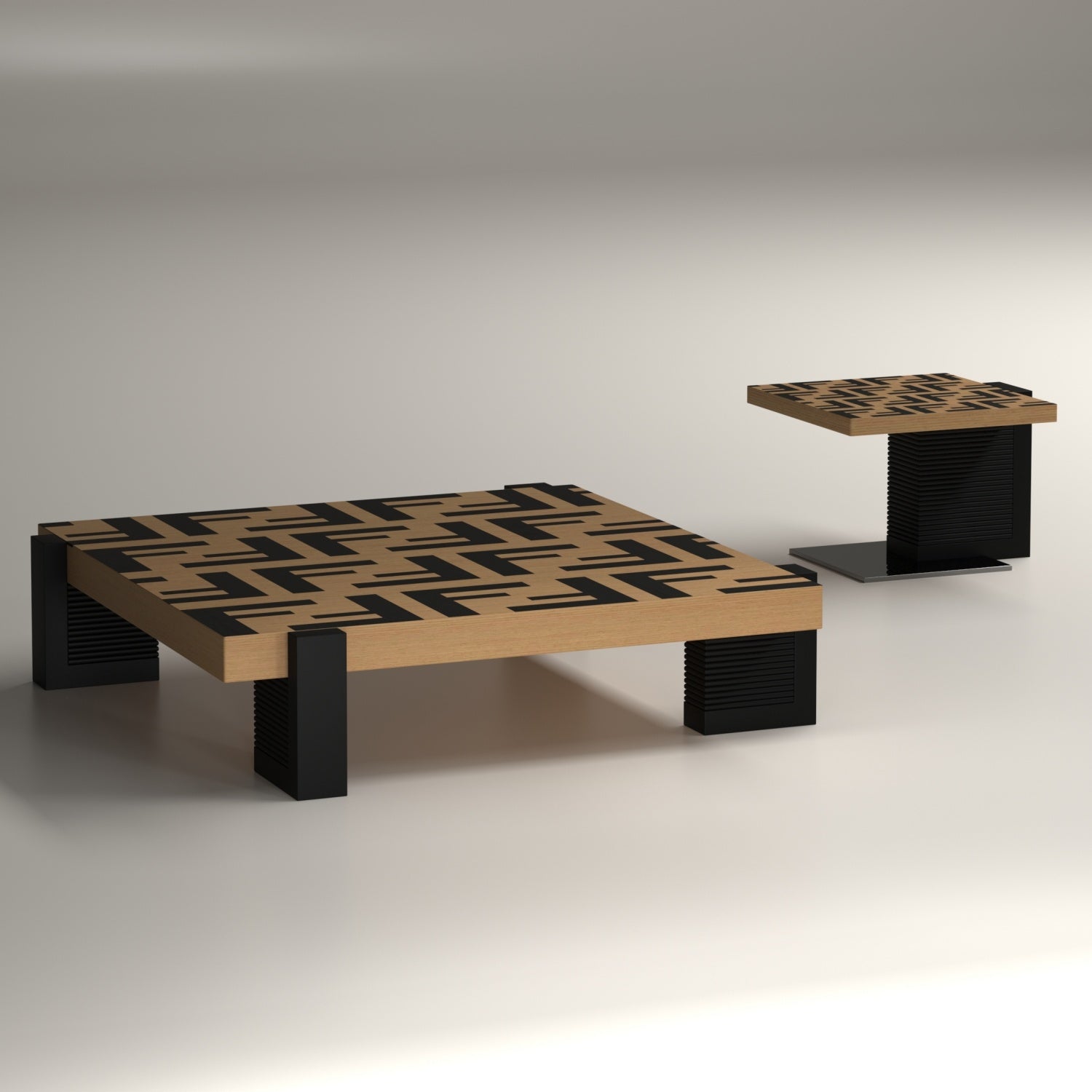AAF FURNITURE Space-Saving Nesting Table Set for Modern Living Room