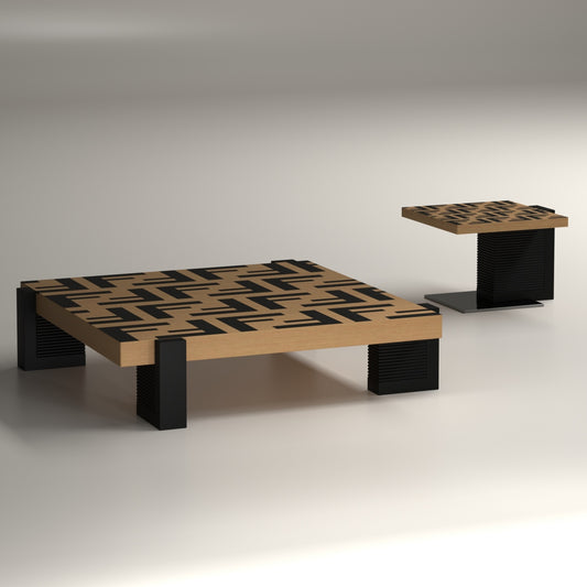 AAF FURNITURE Space-Saving Nesting Table Set for Modern Living Room