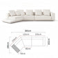 AAF Furniture Light Luxury Linen Cotton  Fabric Cloud Shaped Sofa set for Livingroom