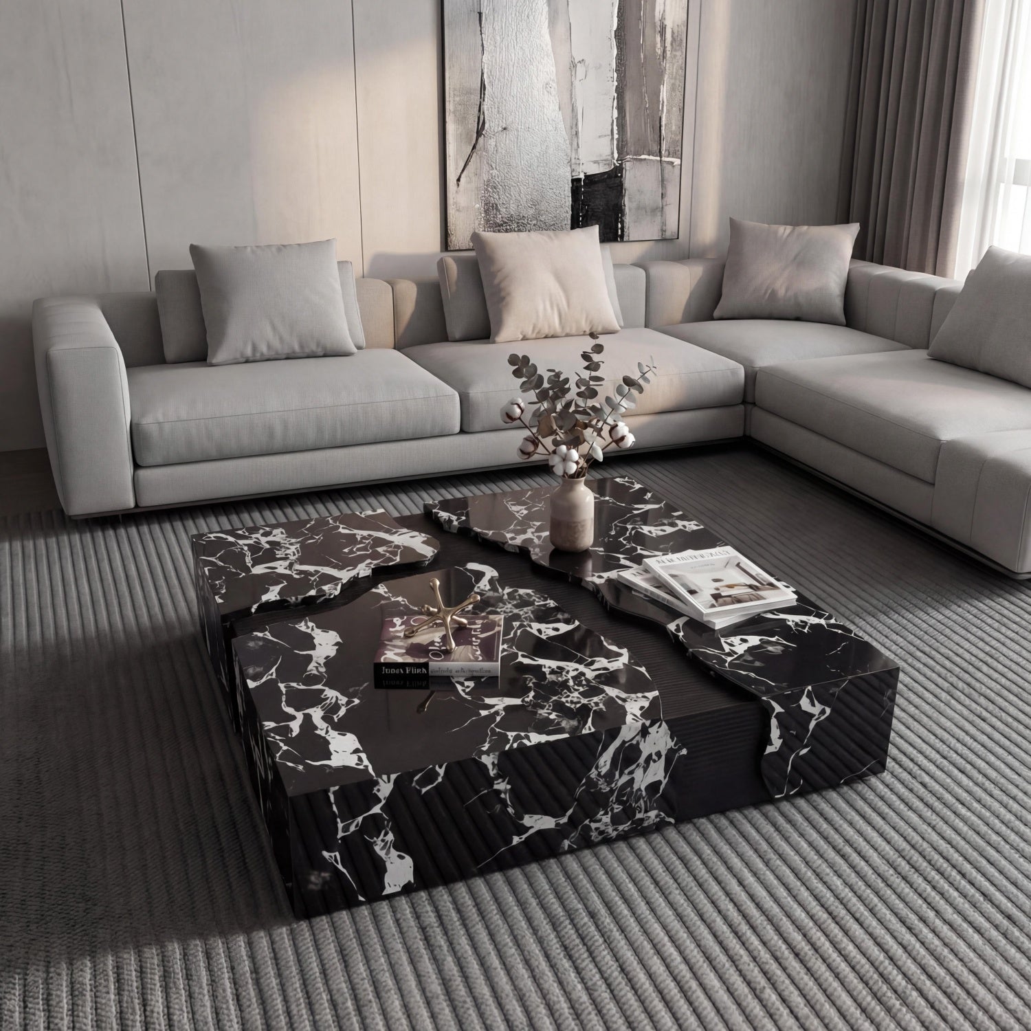 مجموعة طاولات متداخلة موفرة للمساحة من AAF FURNITURE لغرفة المعيشة الحديثة