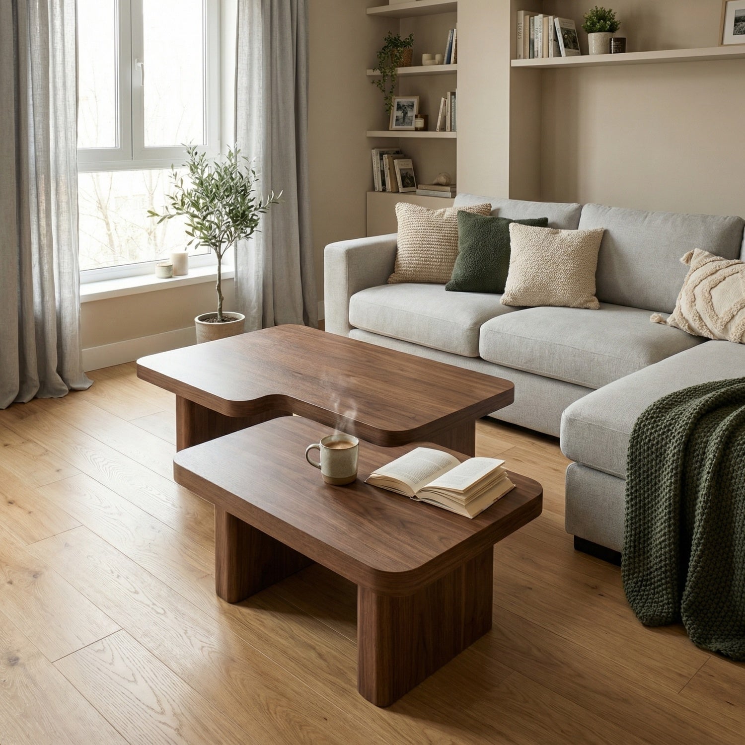 مجموعة طاولات متداخلة موفرة للمساحة من AAF FURNITURE لغرفة المعيشة الحديثة