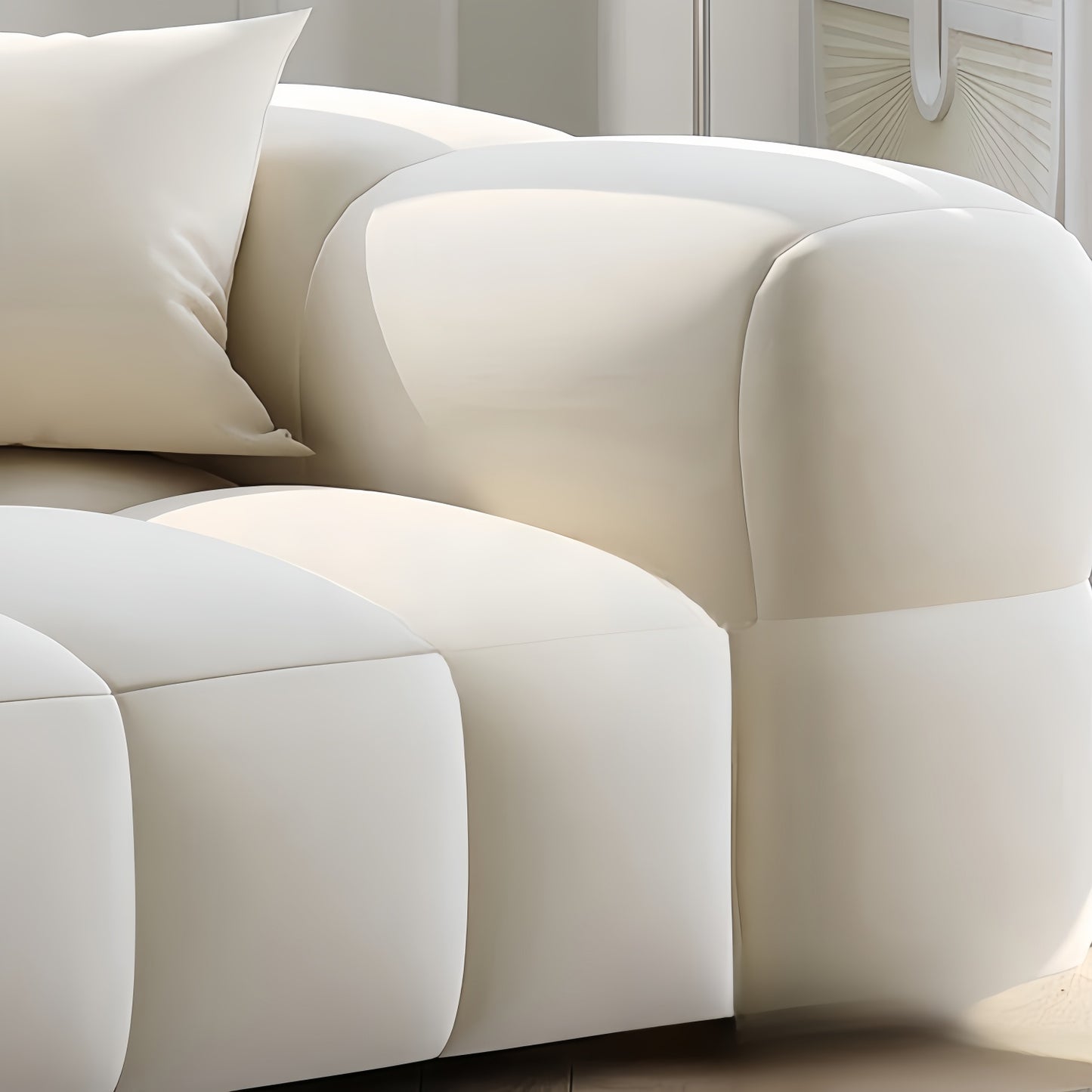 AAF Furniture Light Luxury Fabric Cloud Shaped Sofa set for Livingroom