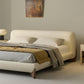 AAF Furniture Light Luxury Fleece Fabric Wrap Bed Frame for Bedroom Without Mattress