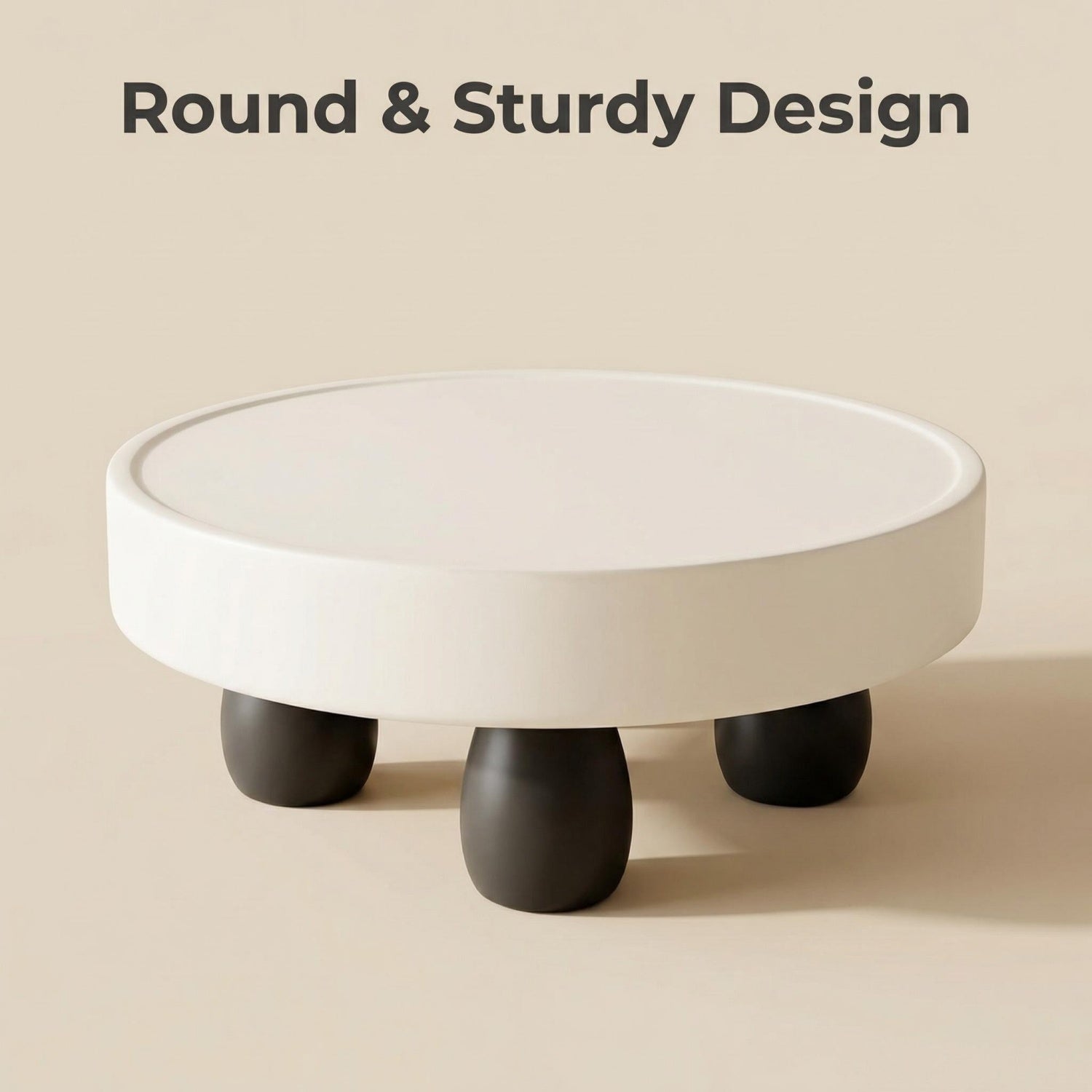 AAF Furniture Snowman Coffee Table Set White Black 2-Piece Drawer UAE