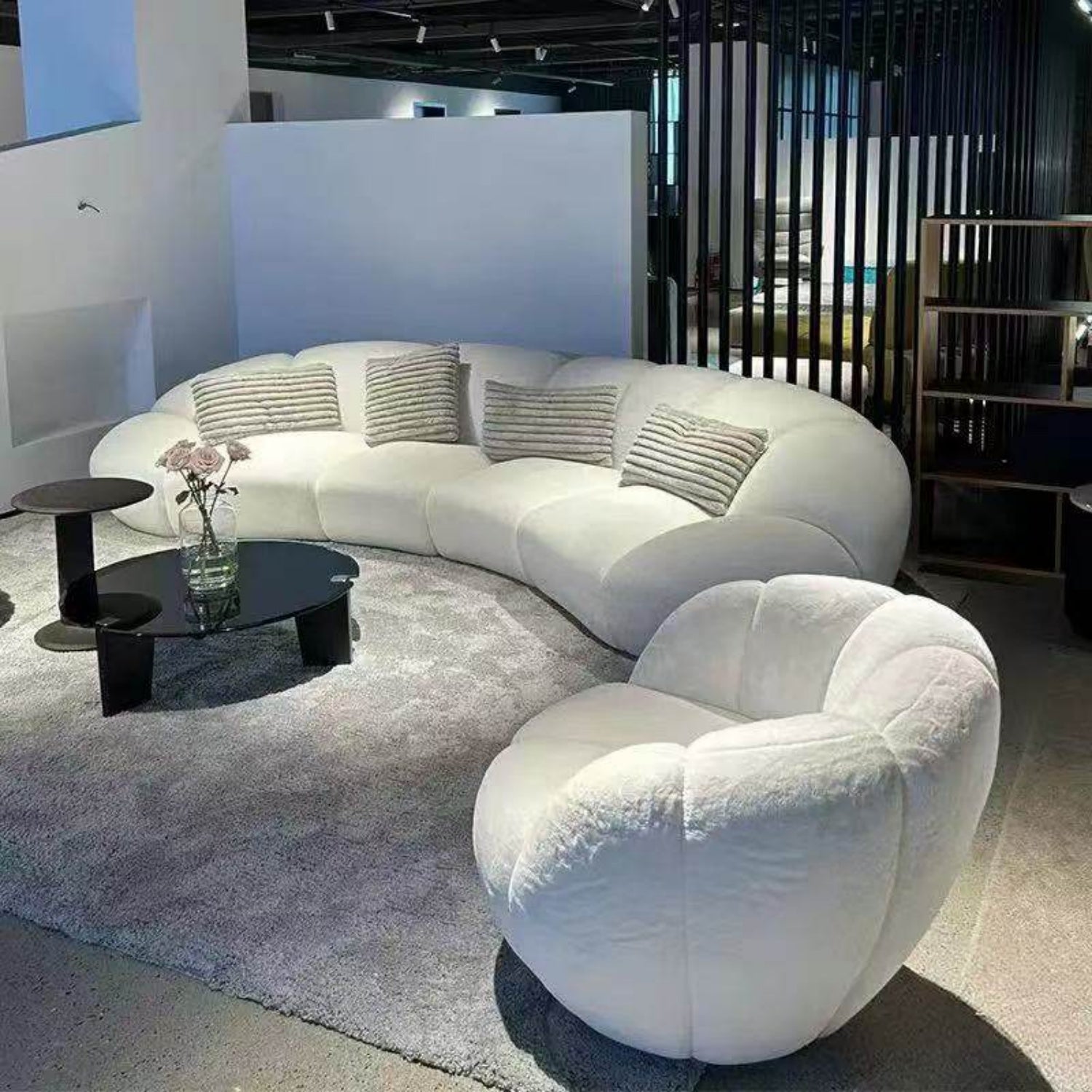 AAF Furniture Cloud Straight Sofa Set Off-White Complete 1-4 Seats for Living Room