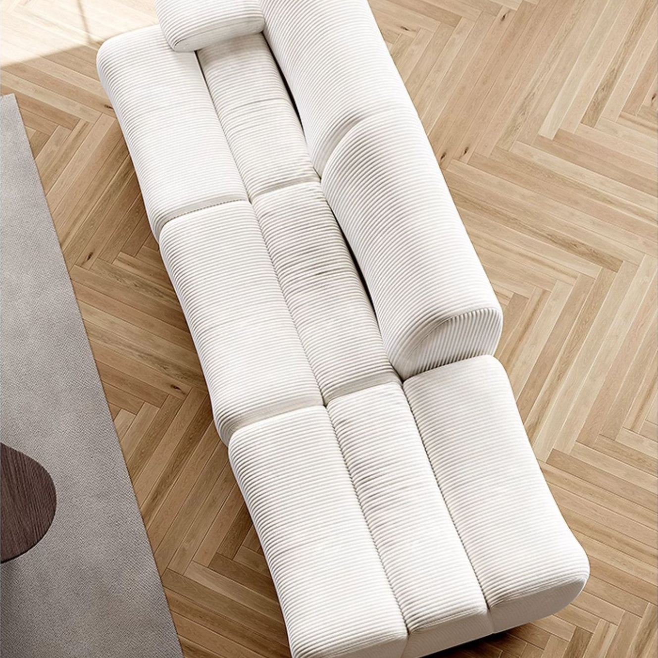 AAF FURNITURE Light Luxury Fabric Cloud Shaped Sofa set for Livingroom
