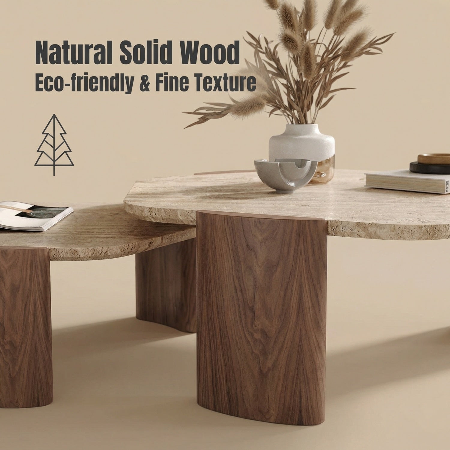 مجموعة طاولات متداخلة موفرة للمساحة من AAF FURNITURE لغرفة المعيشة الحديثة