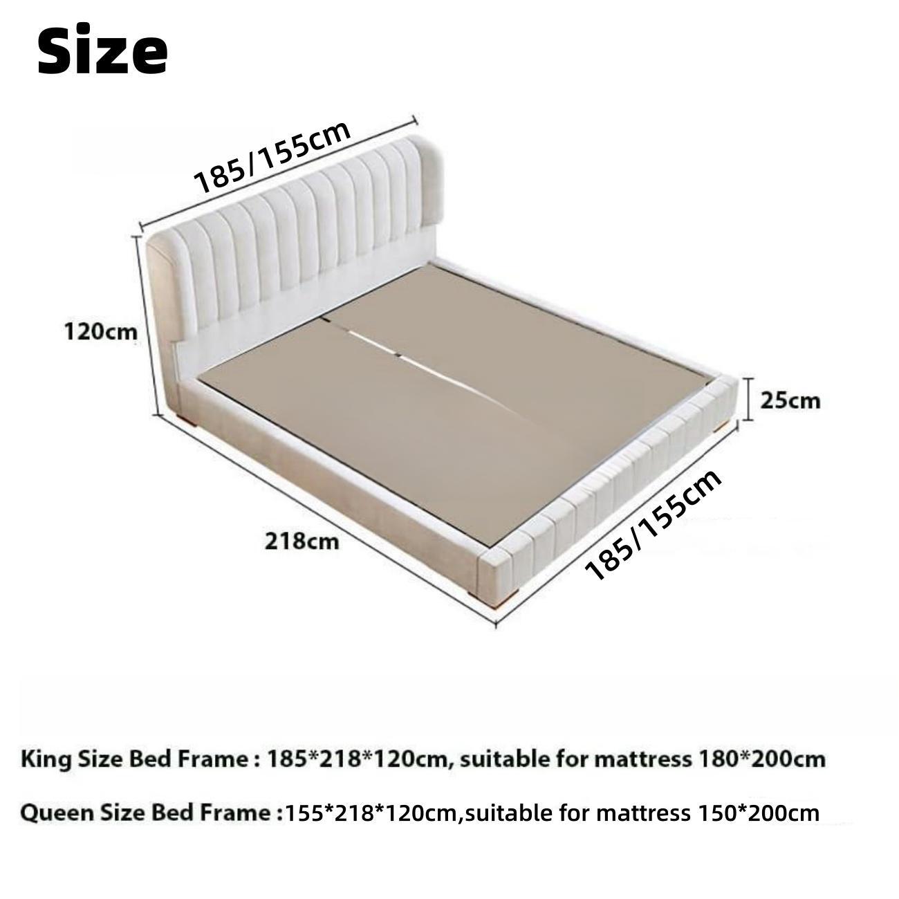 AAF Furniture Bed Frame Modern King Queen Size for bedroom Without Mattress