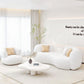 AAF Furniture Fleece Fabric Overstuffed Multifunction Arc-shaped Sofa set for Livingroom Office