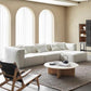 AAF Furniture Light Luxury Linen Fabric Tofu-block Shaped Sofa set for Livingroom