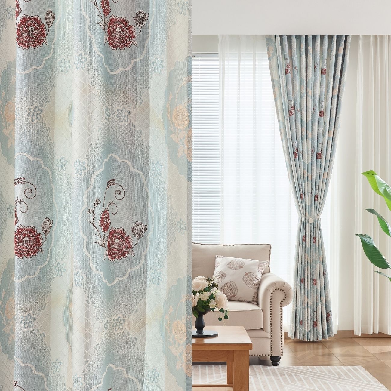 2 Panels 100% Blackout Curtains for Living Room Thermal Insulated Bedroom Darkening Drapes