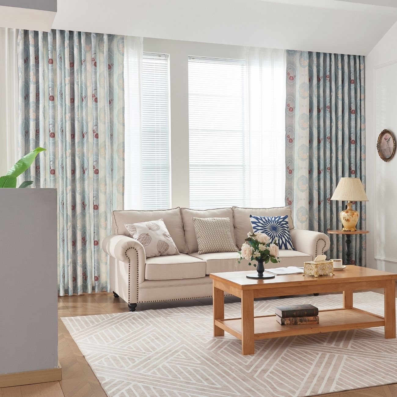 2 Panels 100% Blackout Curtains for Living Room Thermal Insulated Bedroom Darkening Drapes