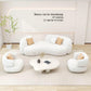 AAF Furniture Fleece Fabric Overstuffed Multifunction Arc-shaped Sofa set for Livingroom Office