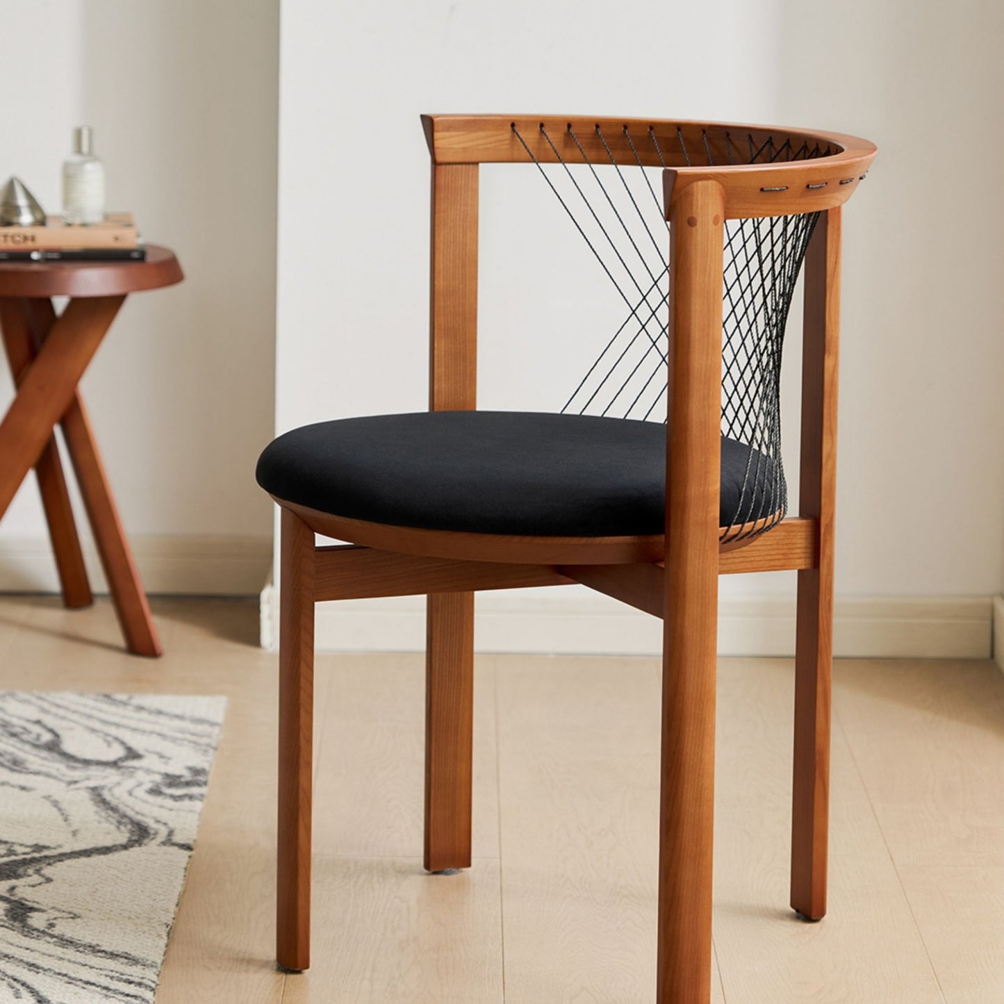 AAF Furniture Luxury Harp Shaped Armchair for Living Room Dining Room