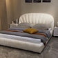 AAF Furniture Light Luxury Fleece Fabric Wrap Bed Frame for Bedroom Without Mattress