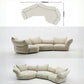 AAF Furniture Fleece Fabric Overstuffed Multifunction Flower Shape Sofa  for Livingroom Office