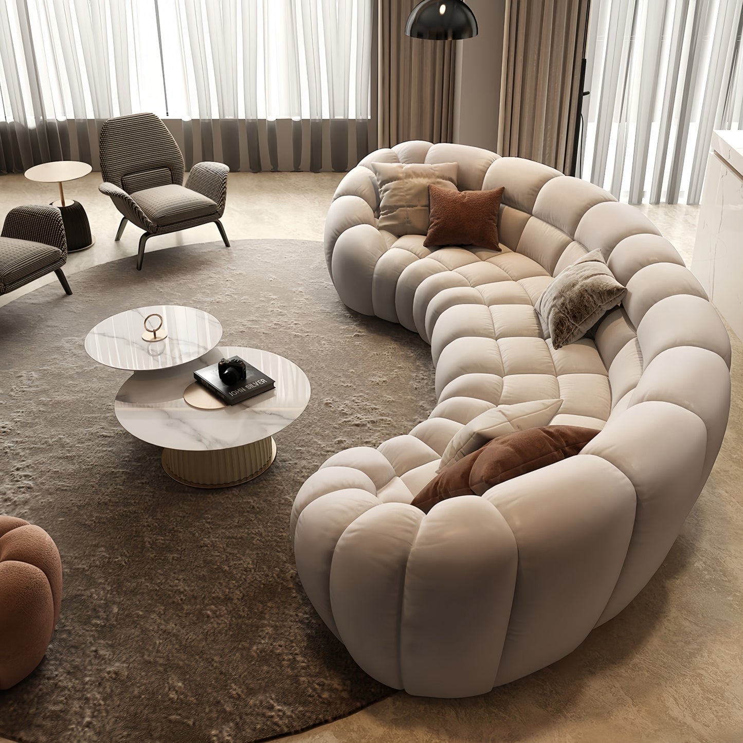 AAF Furniture Fleece Fabric Overstuffed Multifunction  Sofa  for Livingroom Office