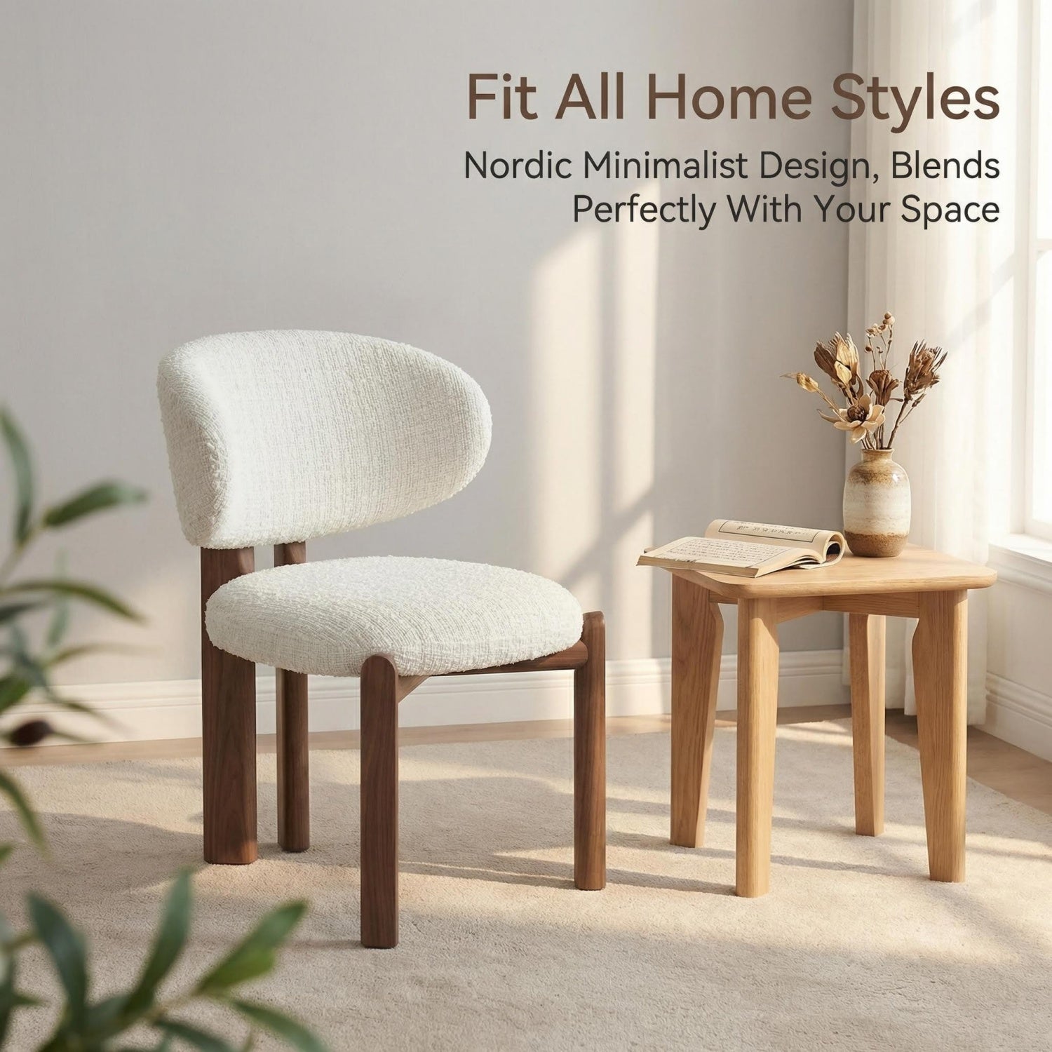 AAF S-Curve Sherpa Chair Cream Sculptural UAE