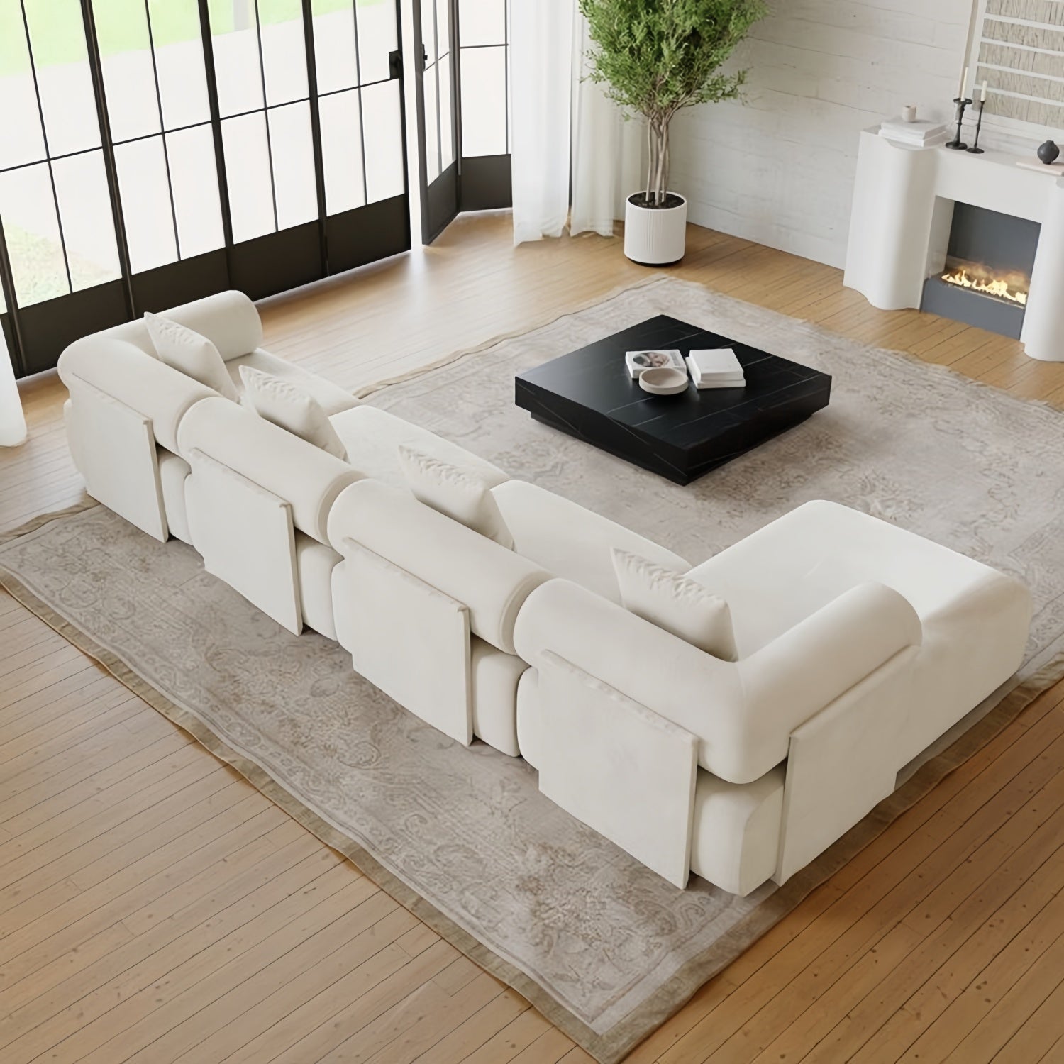 AAF Furniture Luxury Cloud Sofa Set for Living Room Dubai UAE D3