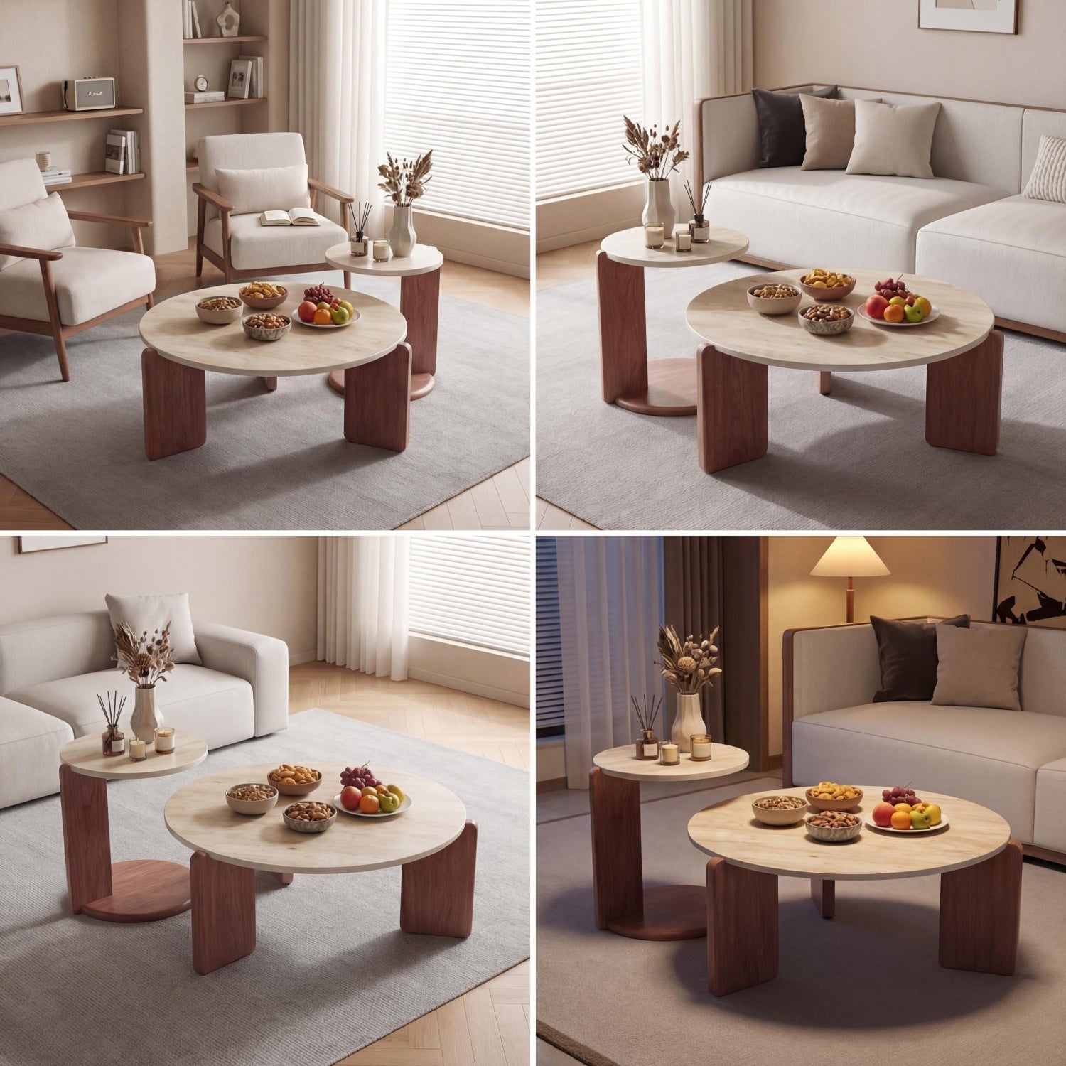 مجموعة طاولات متداخلة موفرة للمساحة من AAF FURNITURE لغرفة المعيشة الحديثة