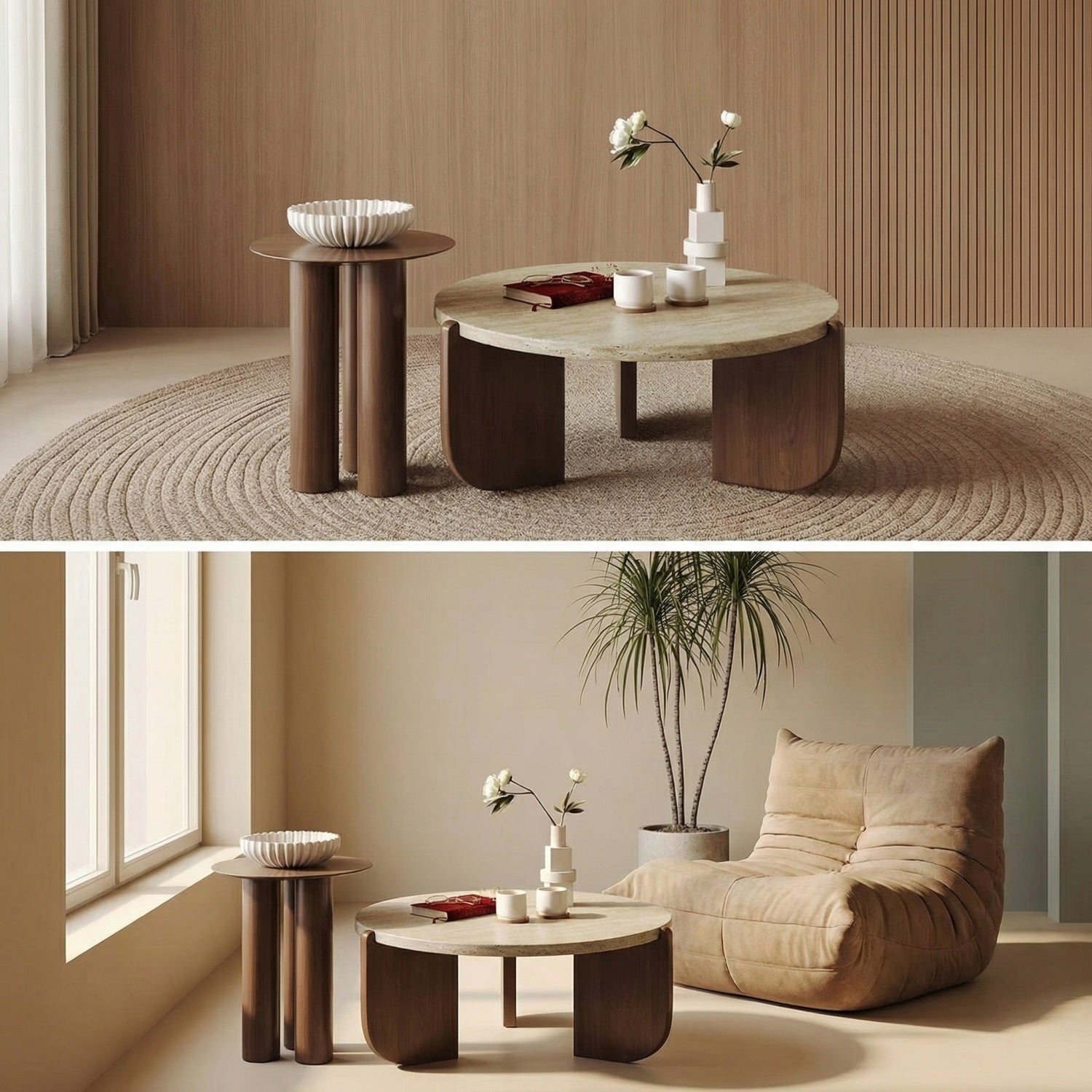 مجموعة طاولات متداخلة موفرة للمساحة من AAF FURNITURE لغرفة المعيشة الحديثة