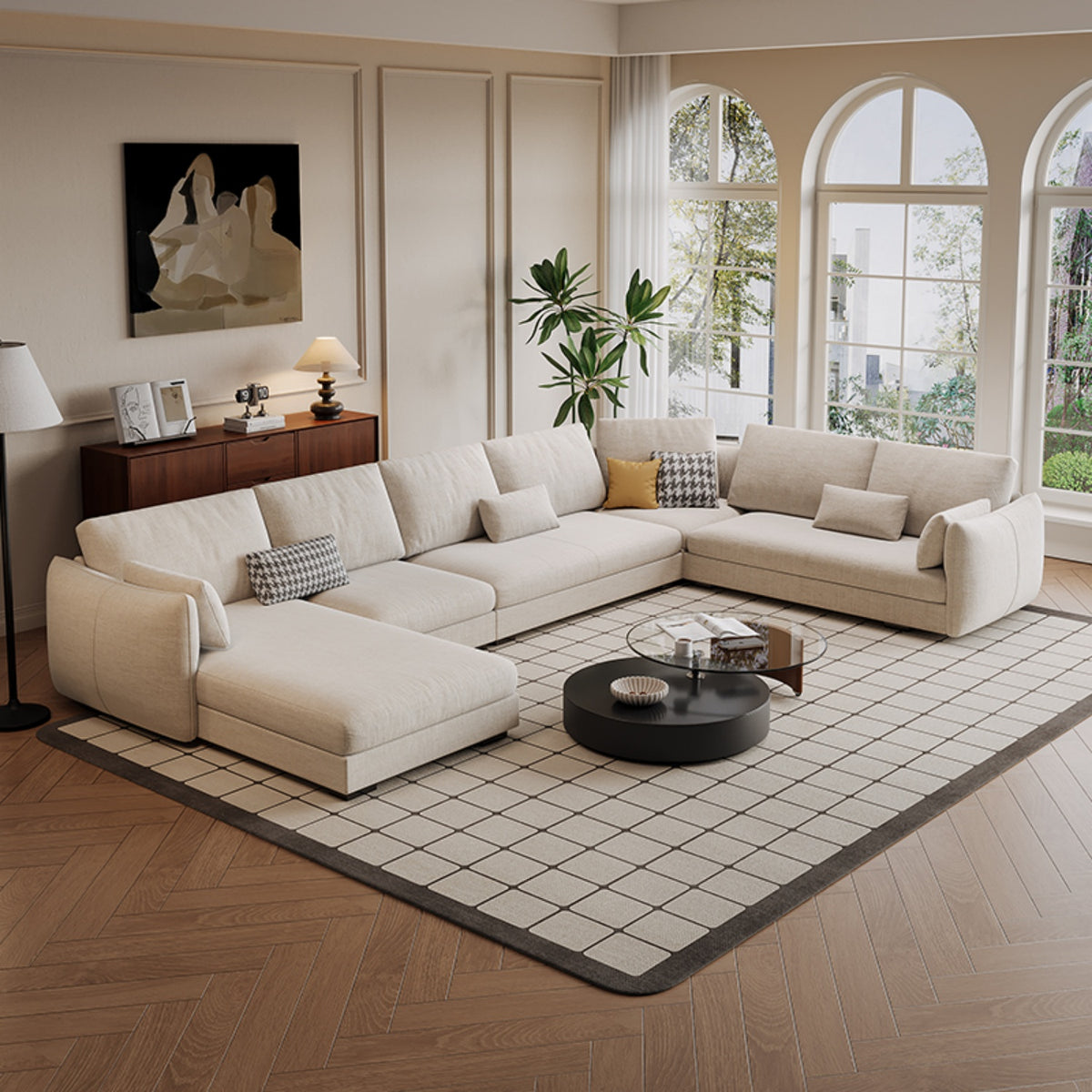 Cloud Large L-Shape Sectional Off-White 2-6 Seats