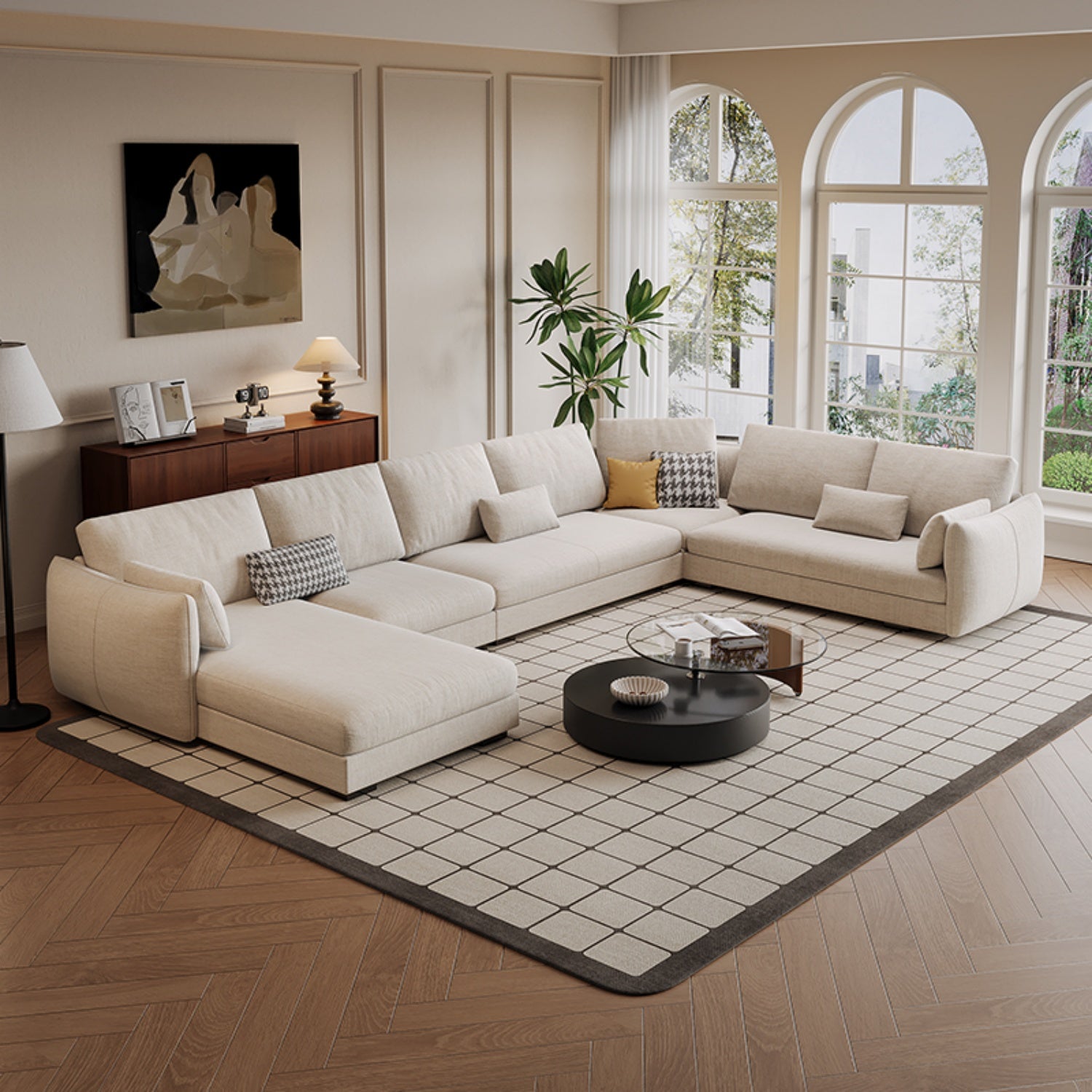 AAF Furniture Luxury Cloud Sofa Set for Living Room Dubai, Abu Dhabi UAE D4