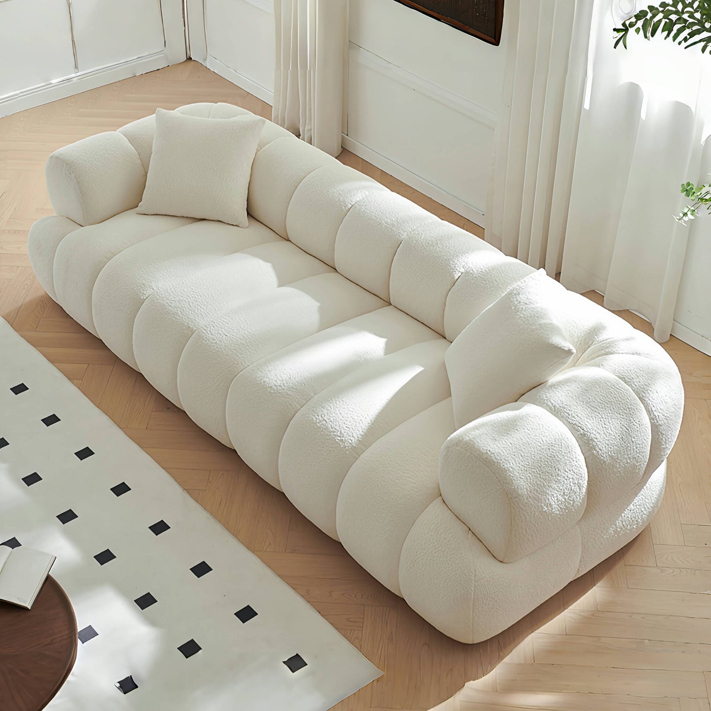 AAF Furniture Fleece Fabric Overstuffed Multifunction Cloud shaped Sofa Chair set for Livingroom Office