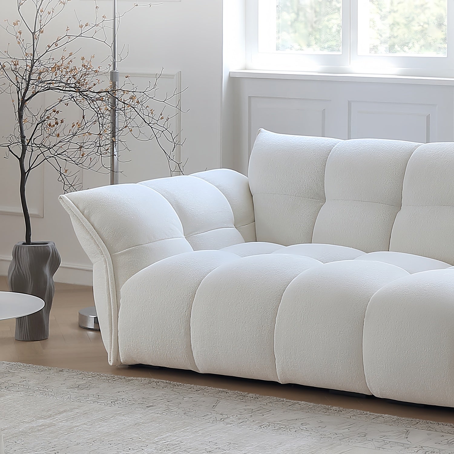 AAF Furniture Cloud Straight Sofa Set Off-White Plus 1-4 Seats for Living Room